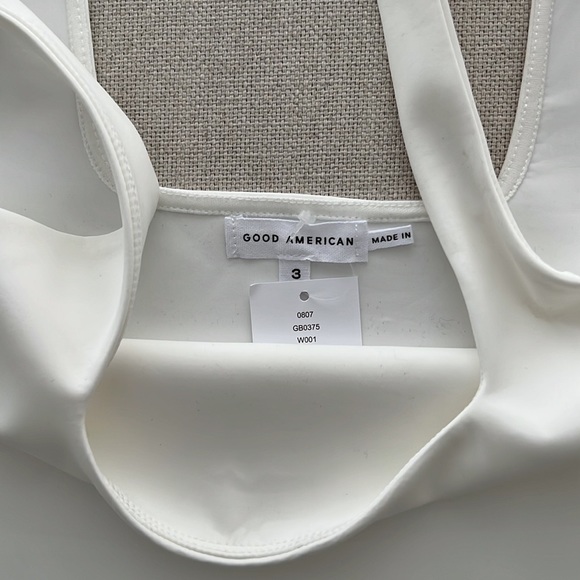 GOOD AMERICAN White Modern Tank Scuba Bodysuit Size Large - Picture 11 of 12